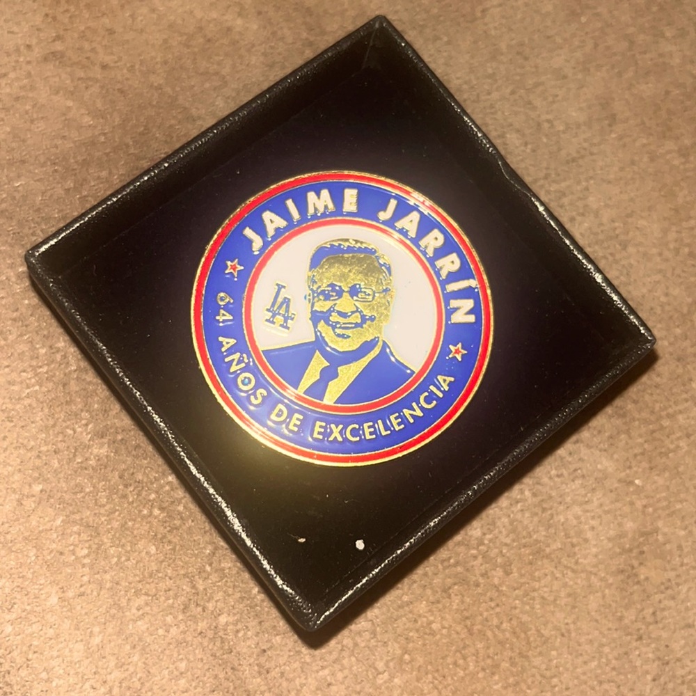 Jaime Jarrin commemorative pin New in box